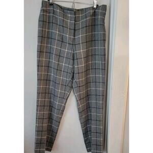 Black Label By Evan Picone Trouser Dress Pants Womens Sz. 12 Gingham Plaid